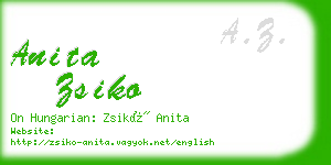 anita zsiko business card